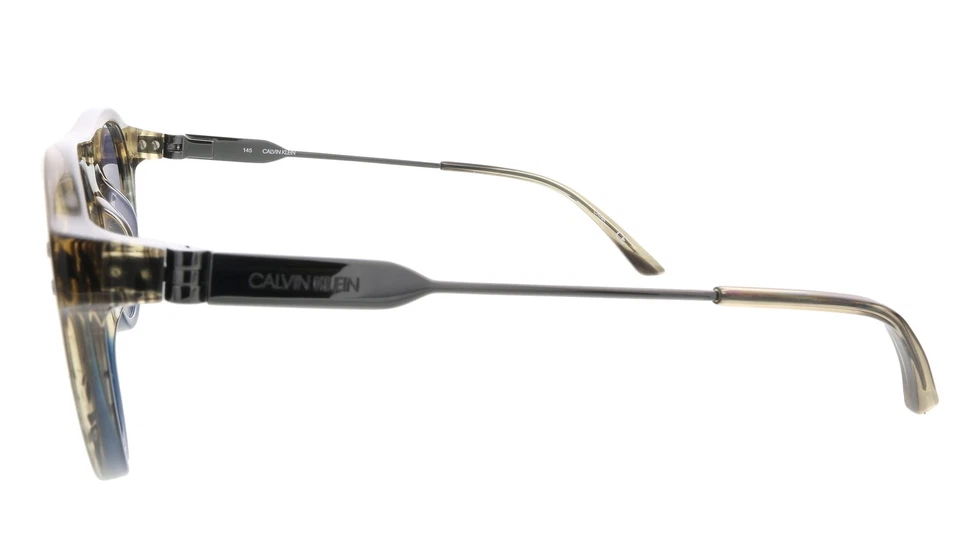 Gafas de sol redondas Calvin Klein CK20701S 41888 topo/cuerno azul degradado Foto 3 de 4