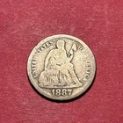 (1) Beautiful Antique 1887-P Seated Liberty Dime CHOICE G-GOOD NICE FILLER