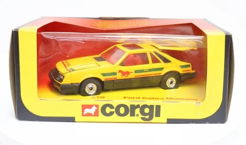 Vintage Corgi #370 Ford Cobra Mustang In Original Box 1981