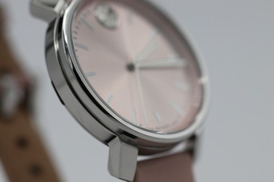 NWOT!! Movado Bold Access Leather Strap Watch In Pink Movado Bold Access Quartz Pink Dial Leather Strap Ladies  main image 3