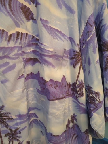 Rain Forest Cafe Button Front Shirt 2XL Souvenir Hawaiian Blue Cruise Aloha A107 - Picture 2 of 5