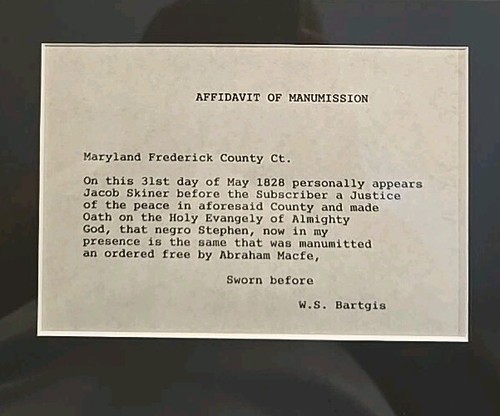 Rare 1828 Affidavit Stating Man No Longer Enslaved, Pre Civil War, Framed - Picture 5 of 8