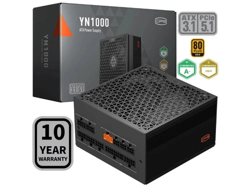PCCOOLER CPS YN1000 Fully Modular Power Supply, 80 PLUS Gold 1000W PSU, 12V-2x6