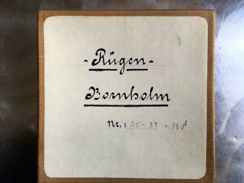 Vieux Glasdia / Plaque Baltique Bornholm Hammersee ca.1905 8x8cm Handcolorriert - Photo 2 sur 4