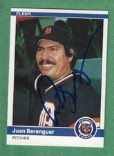 1984 FLEER #77 JUAN BERENGUER SIGNED AUTOGRAPHED DETROIT TIGERS WORLD CHAMPIONS