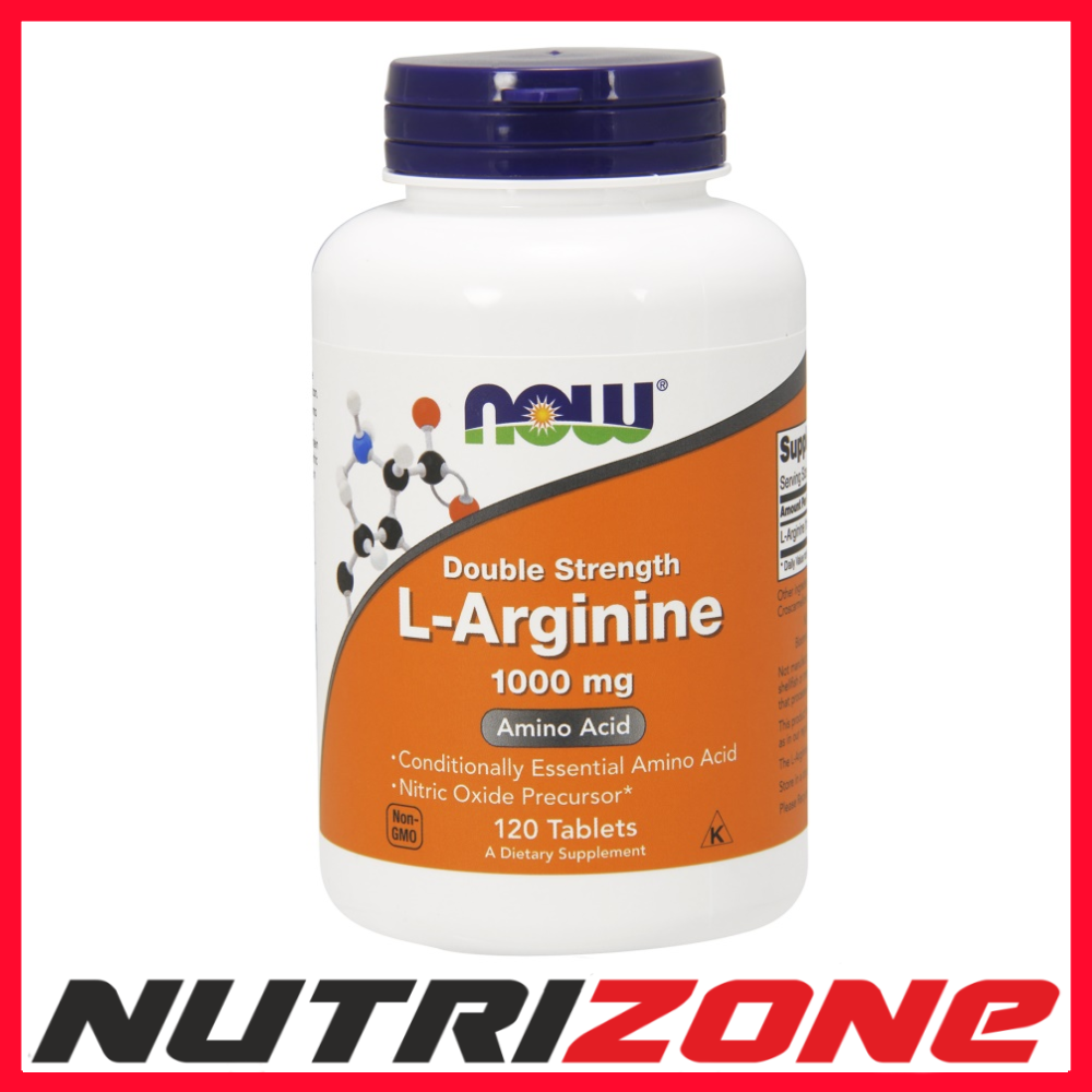 Now Foods L-Arginine 1000mg Essential Amino Acid Nitric Oxide Booster 120 tablet