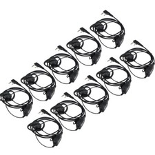 10*Retevis EEK001 D Shape Soft Earhook Earpiece For Kenwood 2Pin RT22 21 H777