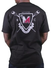 Motivation Ann Arbor Mens Black University Rowing Club T-Shirt USA Made NWT