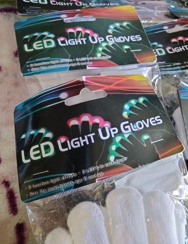 LED Leuchthandschuhe Finger Blinkende Handschuhe, 3 Farben und 6 Modi 10er Pack - Bild 9 von 9