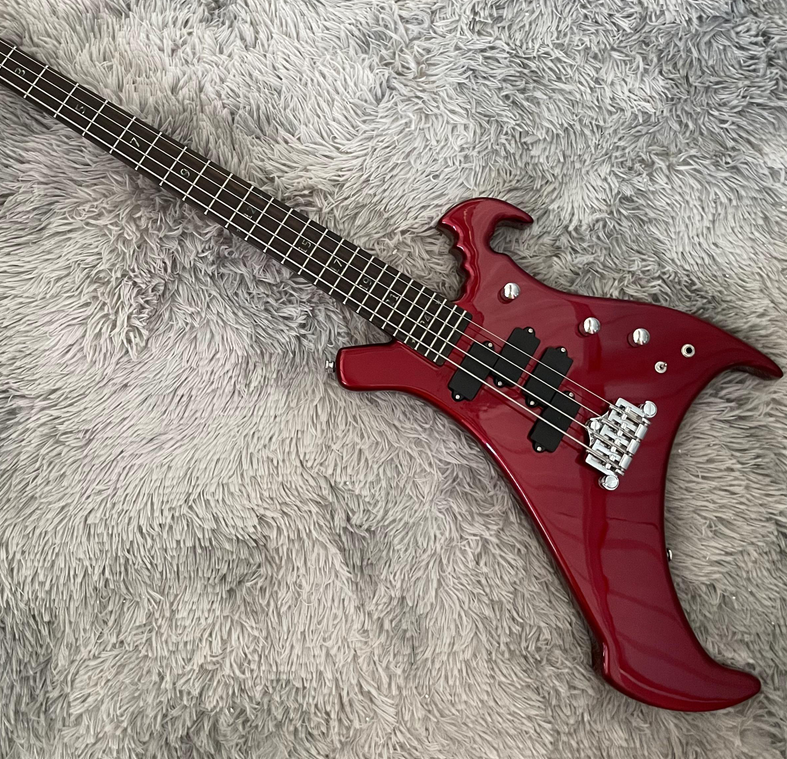 Warwick Buzzard 4-string Electric Bass Guitar Red Number