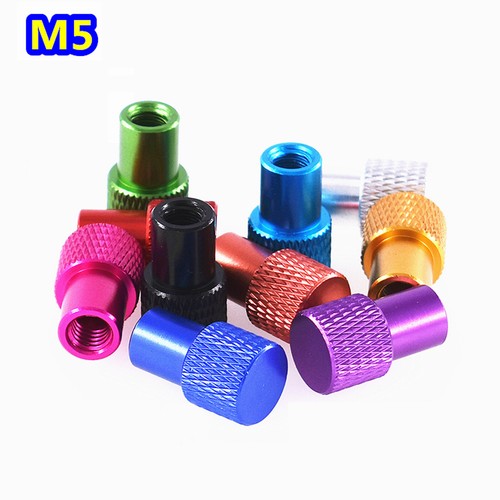 Knurled Thumb Nuts M3 M4 M5 M6 Aluminum Alloy Hand Grip Knobs Nuts Blind Hole - Picture 4 of 11