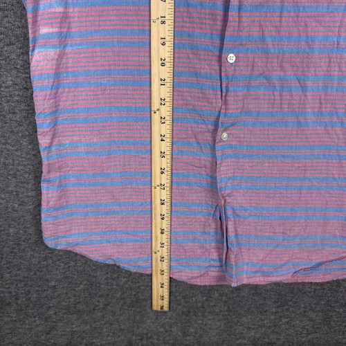 Bonobos Shirt Mens XXL Long Slim Short Sleeve Button Down Striped Summer Preppy - Picture 4 of 8