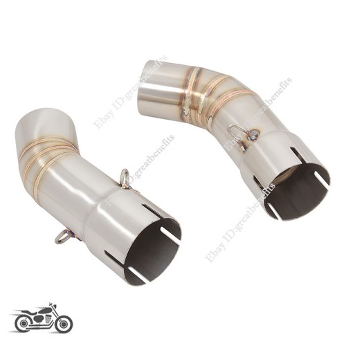For Ducati 848 1098 1198 Mid Exhaust Link Pipe L&R Carbon Fiber Muffler Silencer - Picture 9 of 11