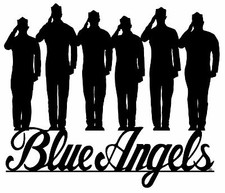 Blue Angels Silhouette Metal Sign - Hand Made in the USA with American Steel