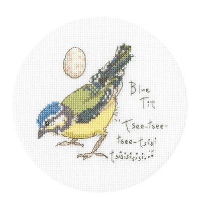 Bothy Threads Kreuzstich-Set „Marineblau“ – Inkl. Stoff, Garn, Nadel & Anleitung, Fertige Größe 26x26 Cm