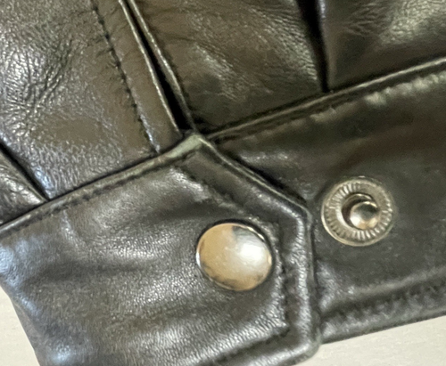 Boston Outfitters Black Leather Mens XL Bomber Jacket Insulated Zippered Coat - Picture 7 of 12