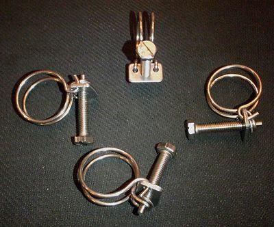 4 PC STAINLESS STEEL WIRE GRIP HOSE CLAMPS 1/2'' - 5/8'' RANGE WC16