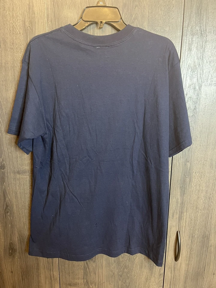 Camiseta Vintage Calendario Azteca México Bordada Adulto Grande Azul Marino Foto 4 de 4