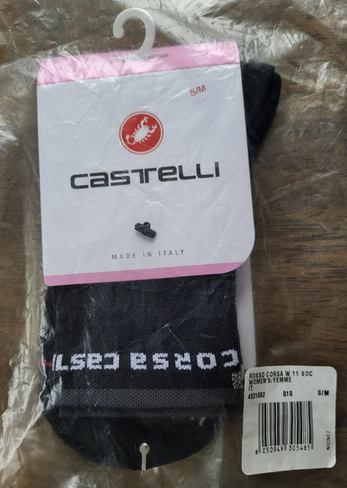 Castelli Premium Rosso Corsa Women’s Cycling Bike Socks Small-Med US 4-7 Black - Image 2 of 3