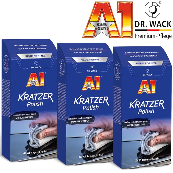3X Dr. Wack A1 Kratzer Polish Kratzer Politur Entferner 50Ml-image