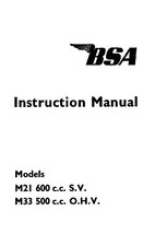 (0312) 1956 BSA M21 M33 instruction book