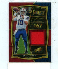 Jake Fromm 2020 Panini Select Football Draft Selections Jersey Relic DS-JFR RE