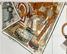 70% cashmere 30% silk green museum printed large square scarf shawl 65cm