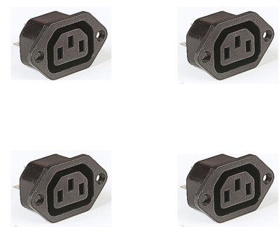IEC Stecker Panelbuchse IEC Stecker Panel Buchse 250V 10A - Für Wasserkocher & Geräte, Einfache Nachverdrahtung Wasserkocher Ersatzstecker