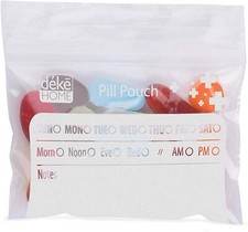 100 Pack Reusable Travel Pill Pouches Medication Organizer for Daily Pills