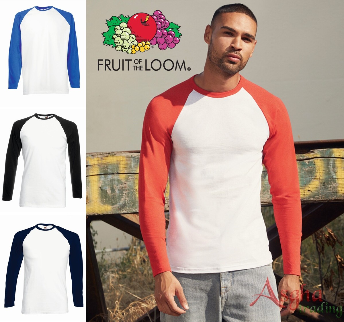 Maglietta Uomo Baseball ML Fruit Of The Loom - Foto 4