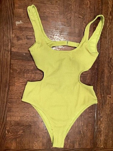 women's NWT Billabong Summer High, 1PC, tart lime, L Swimsuit MSRP $99.95