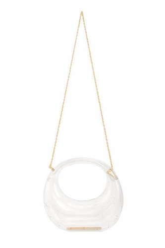 Clear Half Moon Hand Crossbody Bag - Picture 3 of 5