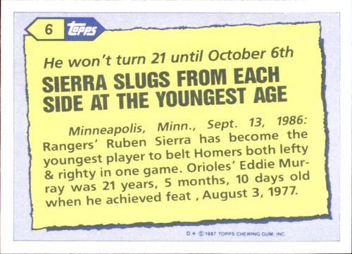 1987 Topps TIFFANY MLB Singles Choisissez vos joueurs d'équipe GLOSSY préférés #2 - #266 - Photo 6 sur 520