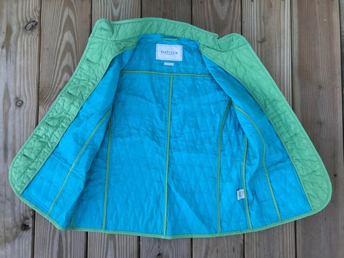 Van Heusen Womens Quilted Vest Green Button Front Mandarin Collar Size Xsmall - Picture 12 of 12