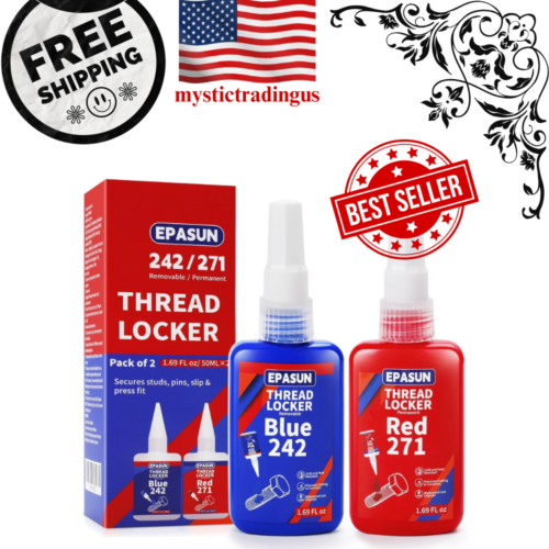 ThreadLocker 242 and 271, Thread Lock Medium and High Strength Lock Tight & Seal