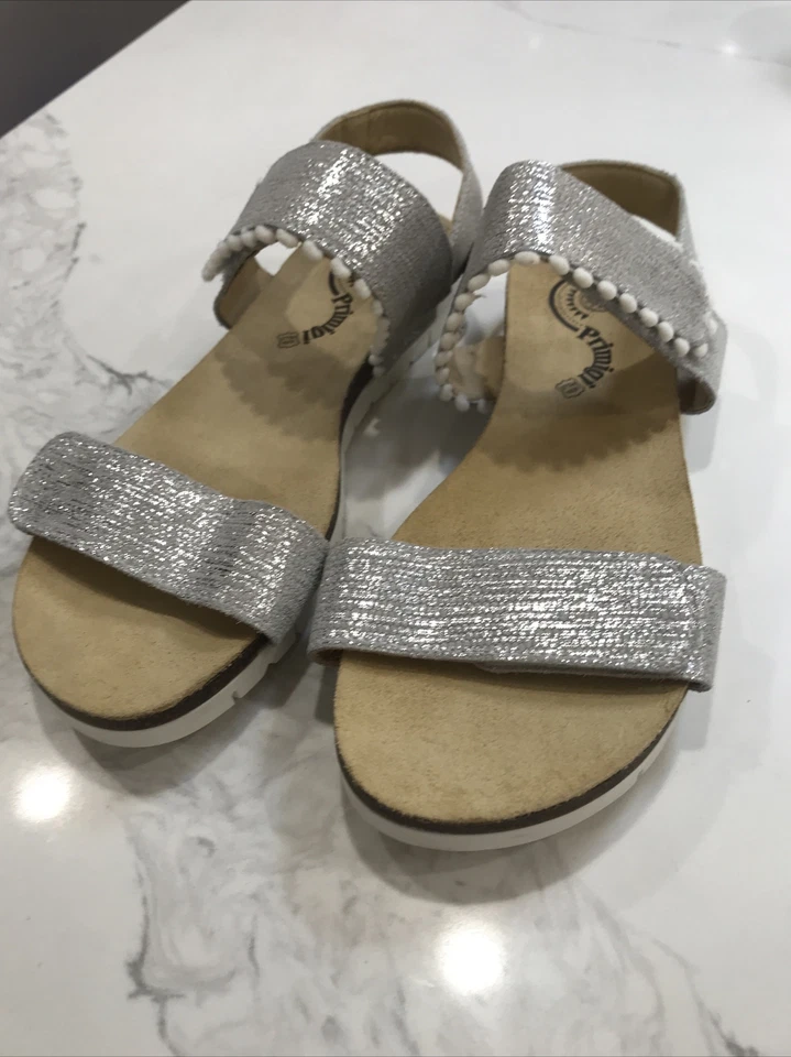 Sandalias Primigi Talla US 8 / 8.5 EU 39 Plateadas Nuevas Foto 4 de 4