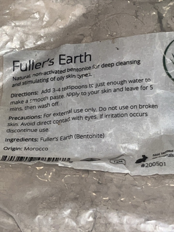 Calcium Bentonite (Fullers Earth) Very Fine Powder Pure and Natural