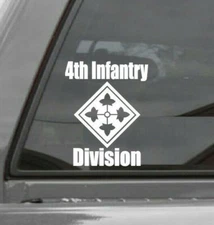 U.S. ARMY 4TH INFANTRY DIVISION Vinyl Window Decal