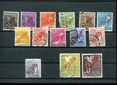 Berlin Nr. 21 - 34 gest. Rotaufdruck, teils geprüft (#92255) - Bild 1 von 3