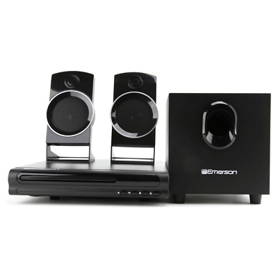 Emerson Speaker Surround Sound System and 2.1 Channel Home Theater DVD Player