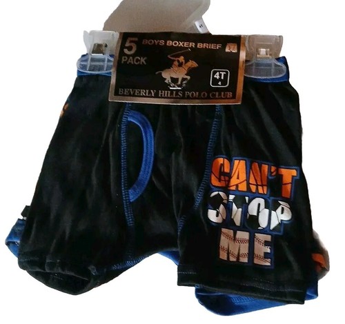 Beverly Hills Polo Club 5-Pack Boxer Briefs Boys Size 4T - Picture 3 of 7