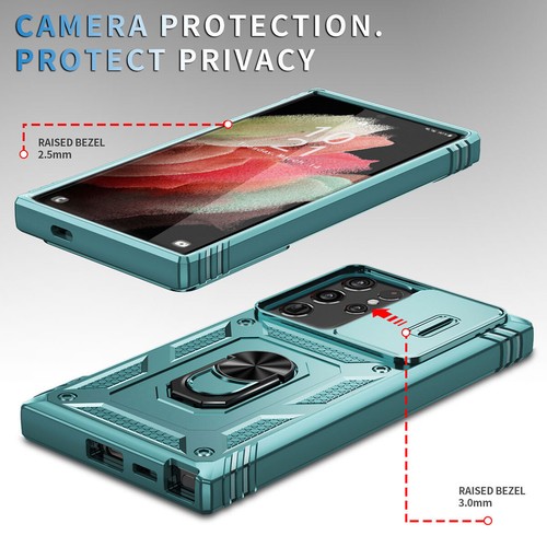 Funda protectora de pantalla con soporte a prueba de golpes para Samsung Galaxy S21 Ultra 5G FE - Imagen 41 de 55