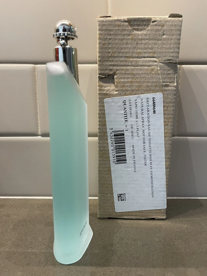 Туалетная вода-спрей CartIer Declaration BOIS BLEU ZESTE 3,3 унции/100 мл тестер НОВАЯ В КОРОБКЕ РЕДКАЯ - Изображение 3 из 4