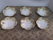 Lot of (8) RS Prussa Scalloped Bowls 5" Floral