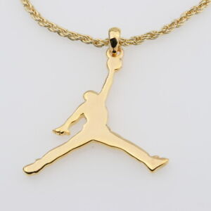 Bliver til sweater pige MICHAEL JORDAN PLAIN PENDANT WITH 21-24" ROPE CHAIN/ NECKLACE GOLD COLOR |  eBay