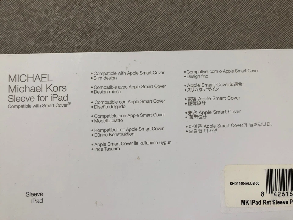 Funda Michael Michael Kors para iPad Cuero Gris Saffiano Nueva con Etiquetas Foto 3 de 4