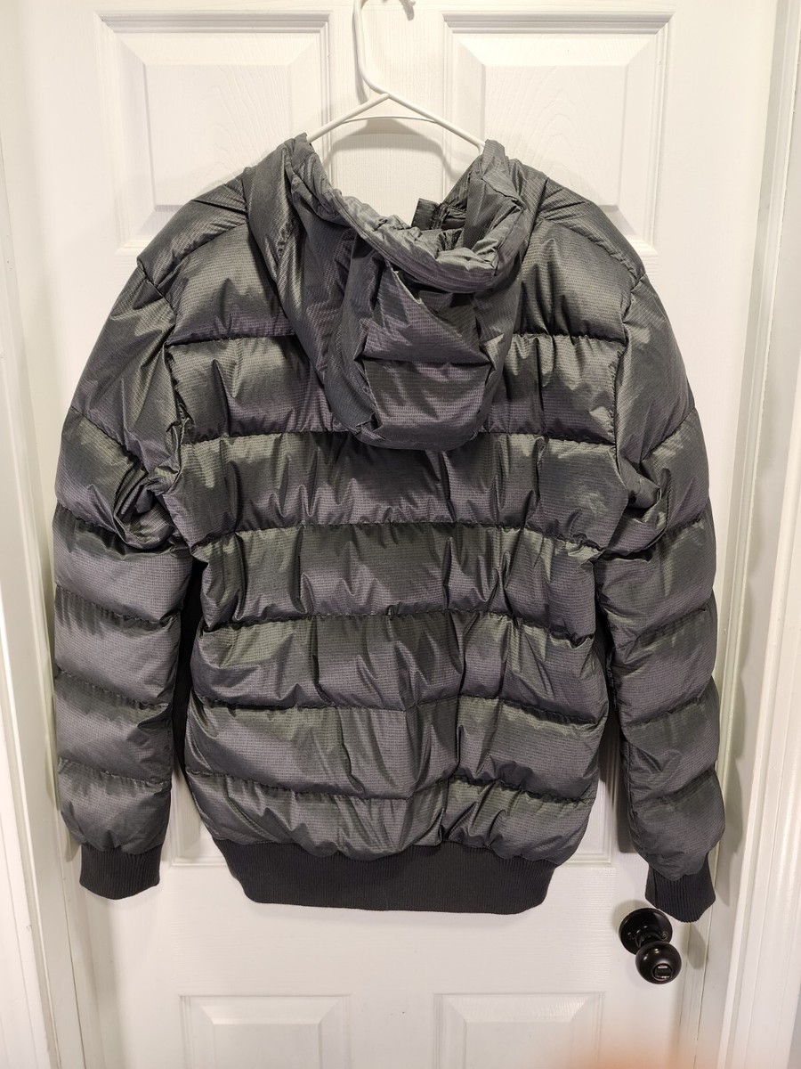 Prana Jacket Mens Medium Black Down Puffer PYX Zion Hooded