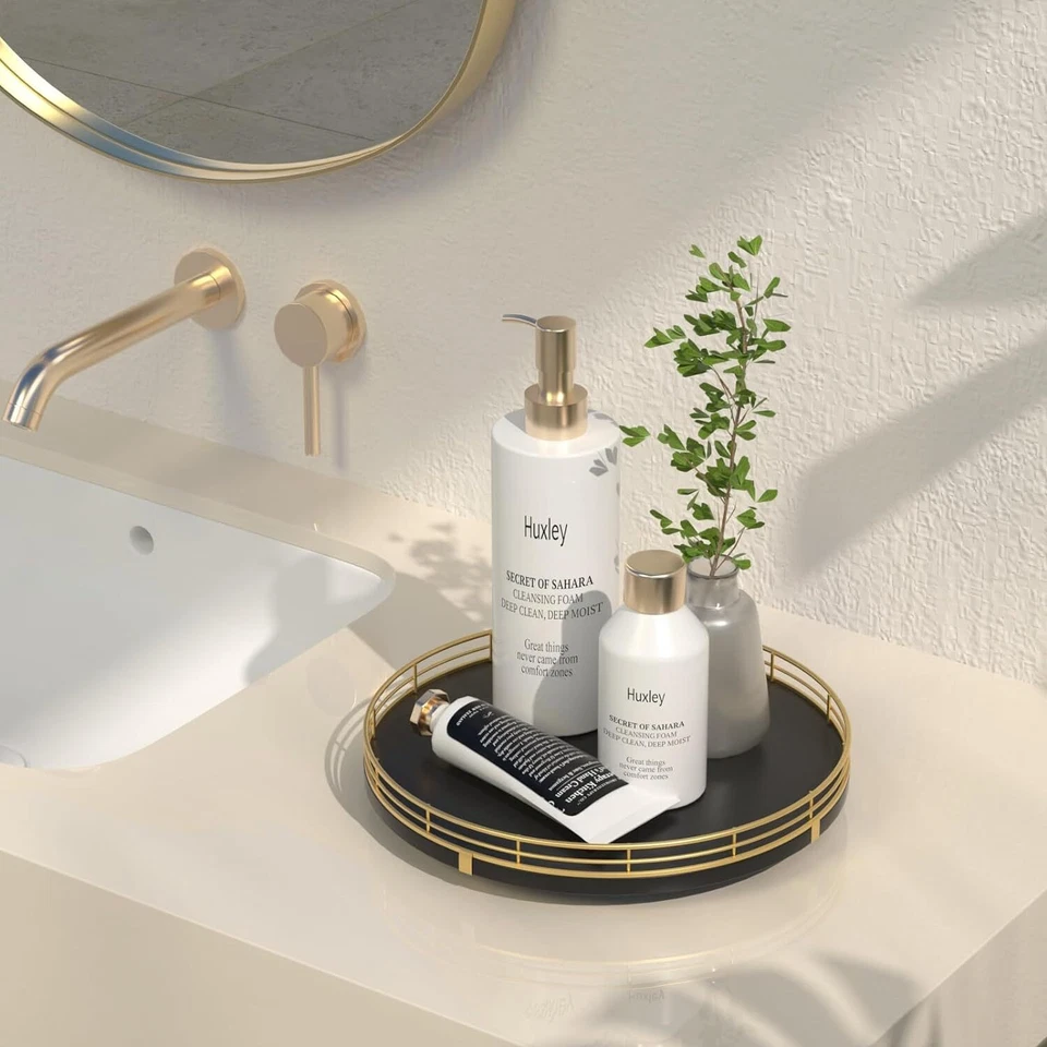 10" Oak Wood Lazy Susan Turntable Organizer - Dining Table Pantry Countertop - Image 4 of 4