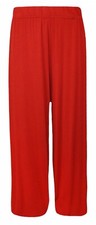 New Plus Sizes Ladies Plain Palazzo Wide Leg Flared Women Troursers Pants 8-26