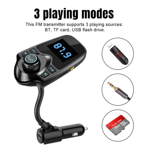Wireless Car Bluetooth FM Transmitter Radio Adapter MP3 Player USB Charger - Picture 9 of 12